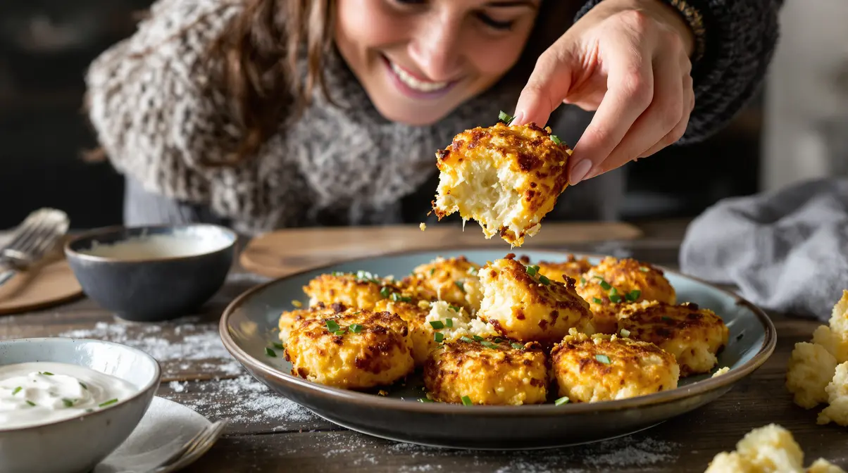 « J’en fais à chaque apéro d’hiver » : mes croquettes de chou-fleur dorées au four, prêtes en 30 min « J’en fais à chaque apéro d’hiver » : mes croquettes de chou-fleur dorées au four, prêtes en 30 min